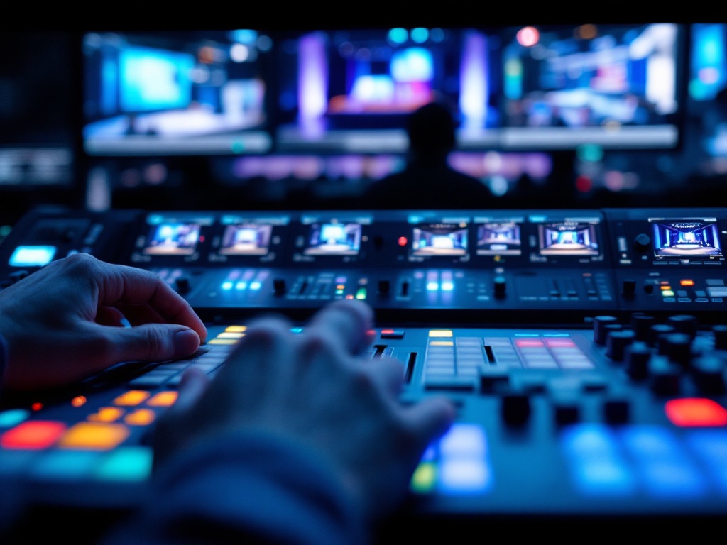 Control room — switcher en operación